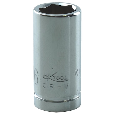 K-Tool International 1/4" Drive, 5/16" SAE Socket, 6 Points, Stnd 6Pt, 1/4"Dr, 5/16 KTI-21110